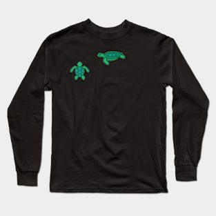 Save the turtles stickers Long Sleeve T-Shirt